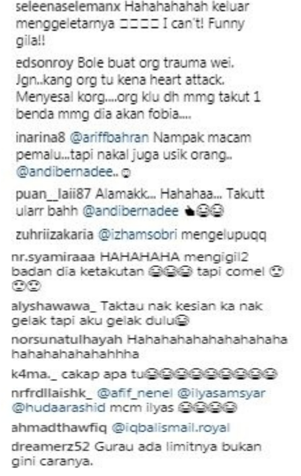 Antara komen pengikut Andi di Instagram